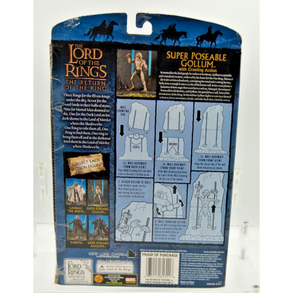 Lord of the Rings ROTK Super Poseable Gollum Action Figure - Crawling Action - Picture 2 of 2